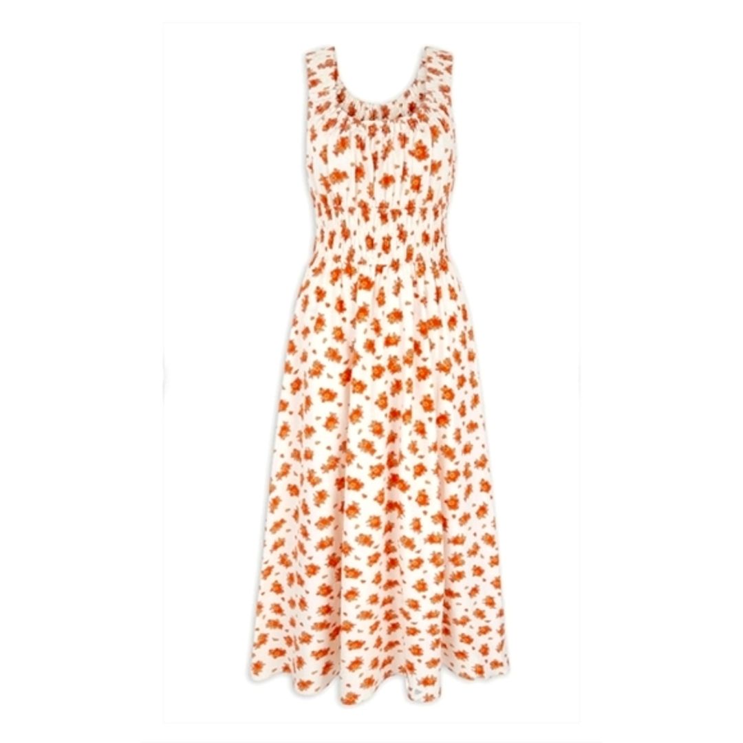 NWT Aligne Helaine Shirred Waist Midi Dress