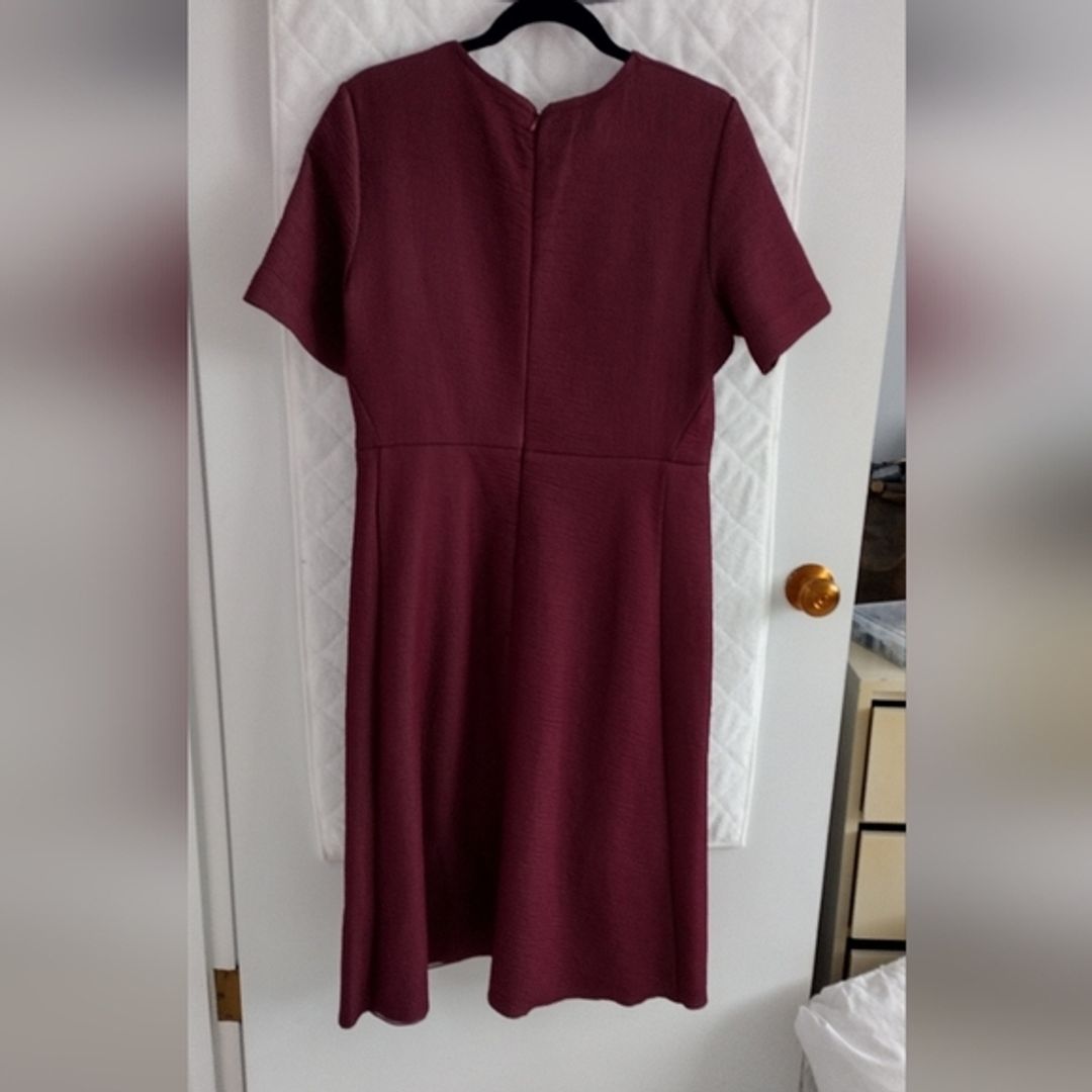 COS Plum Fit and Flare Dress
