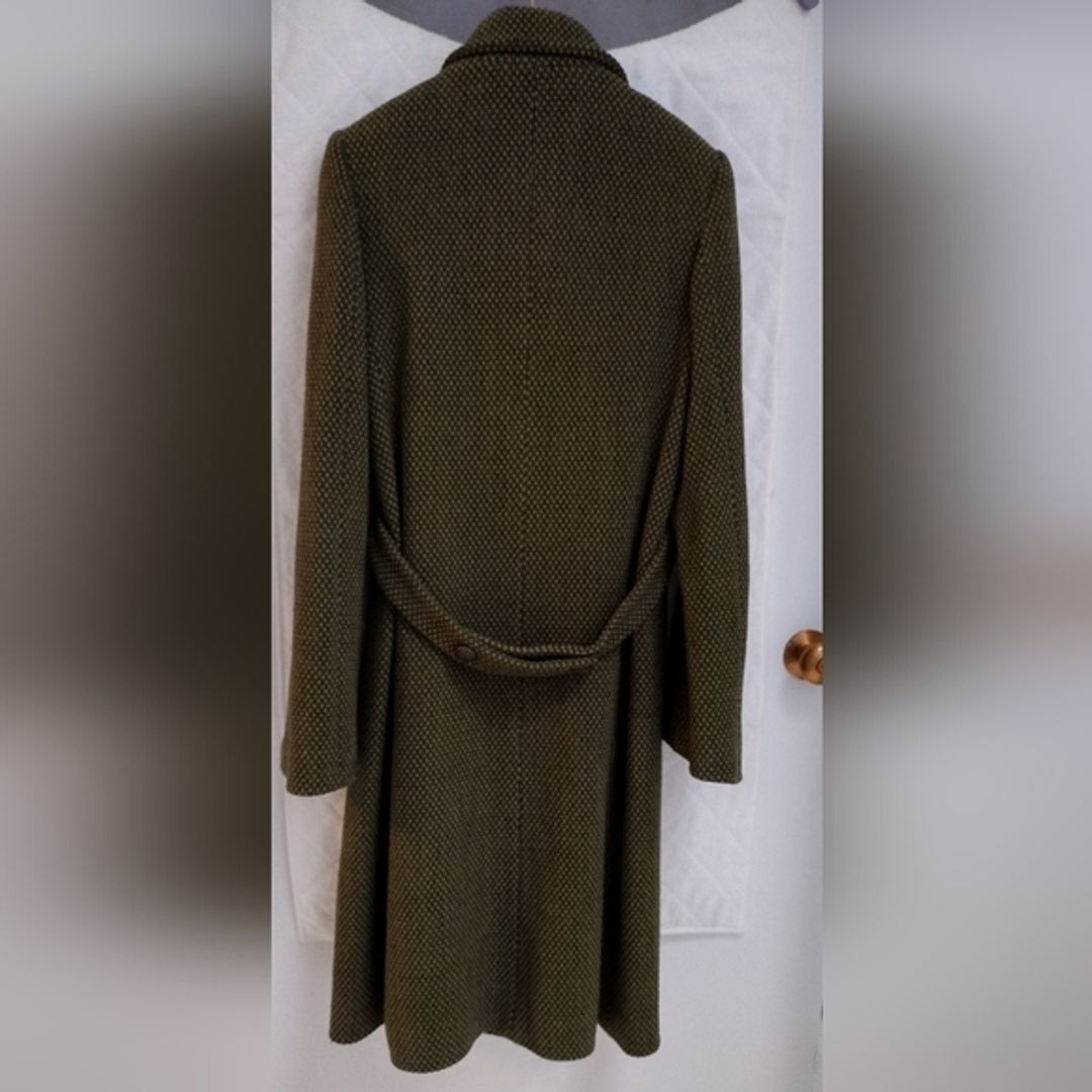 Donna Karan DKNY Green Wool Blend Maxi Coat