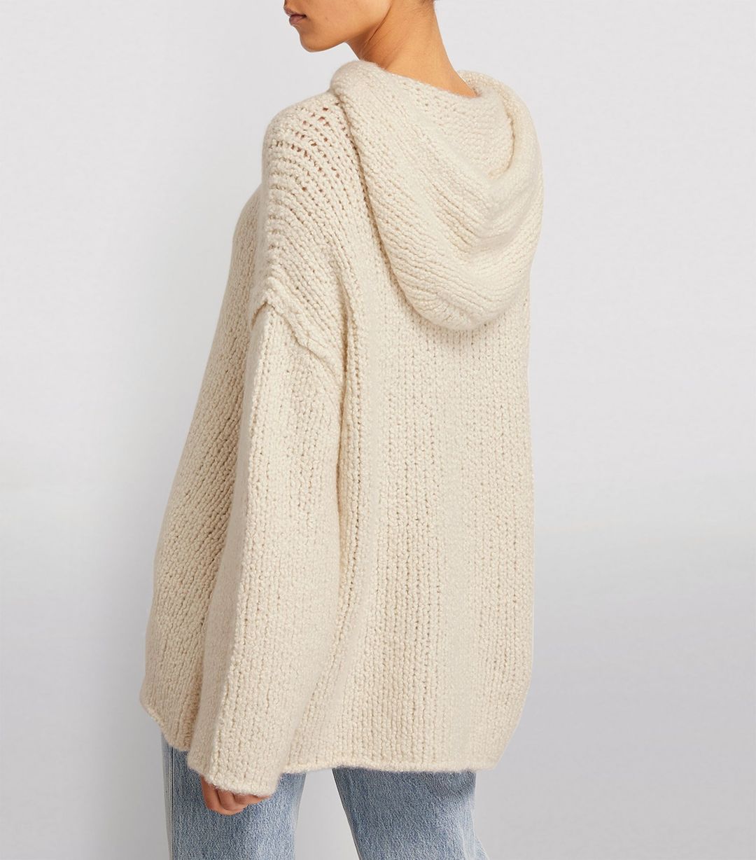 Sile Bouclé Cashmere Hoodie In Ivory #4