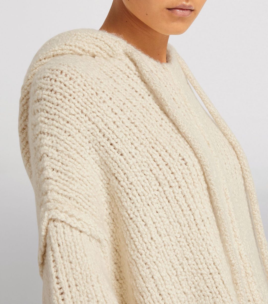 Sile Bouclé Cashmere Hoodie In Ivory #5