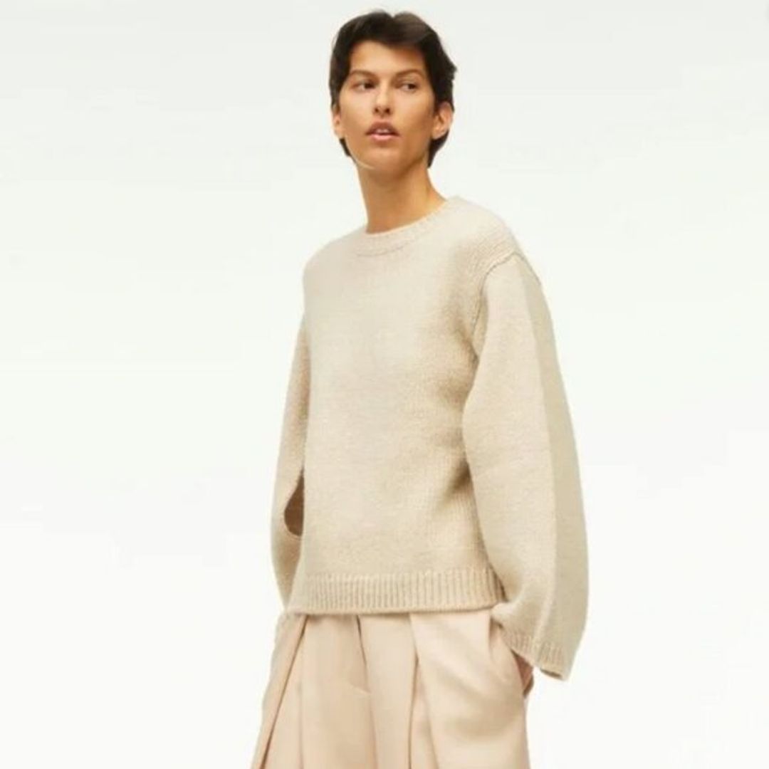 Zara Limited Edition Split Sleeve Wool Alpaca Sweater