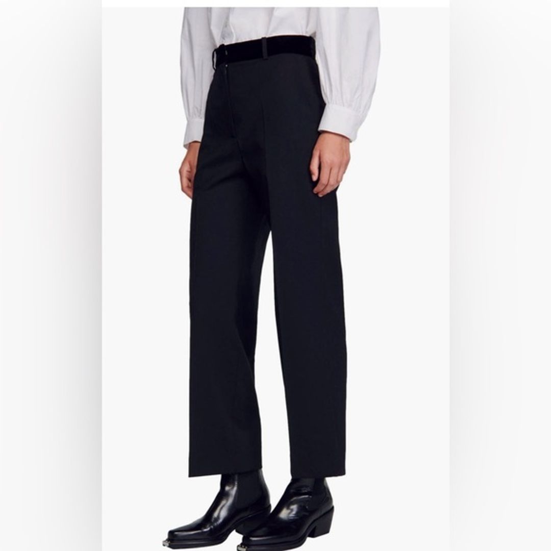 Sandro Poete High Waist Ankle Pants