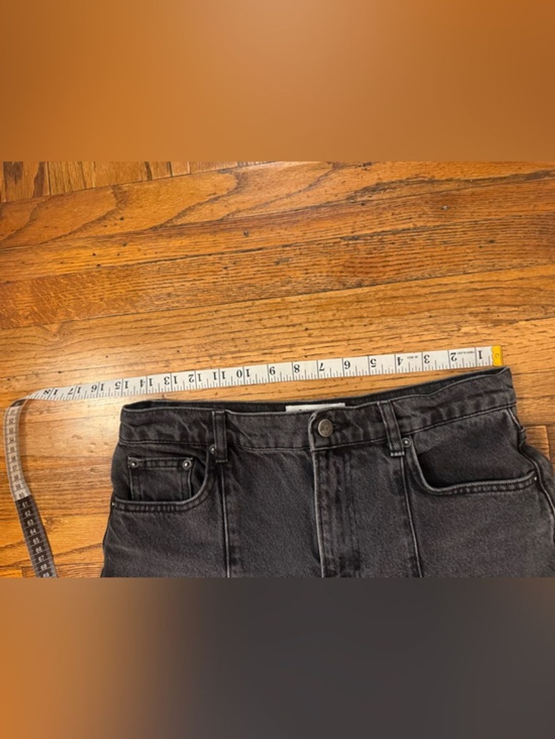 Reformation Kris Relaxed Jean High-Waist Black Washed Front Seam Jeans