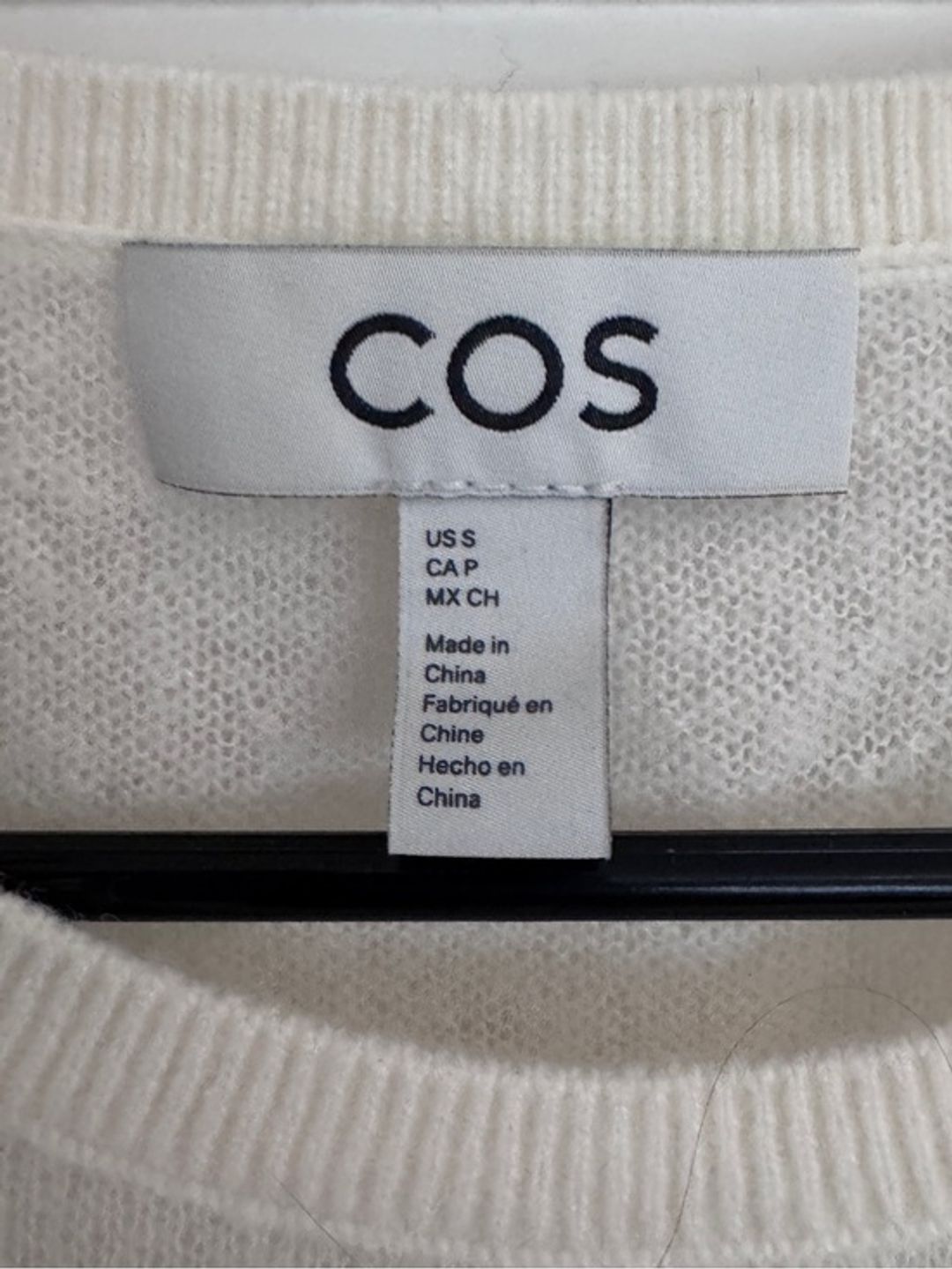 COS Windowpane Check Cotton Wool & Alpaca Blend Tank Top