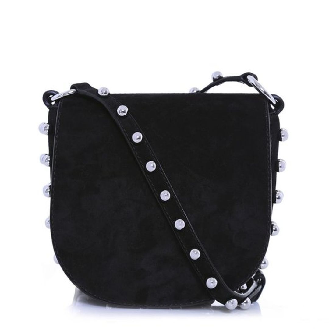 Lia Mini Suede Saddle Bag