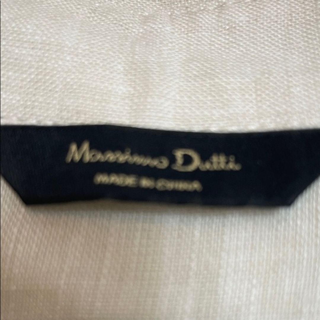 Massimo Dutti Cream Button-Down Linen Shirt