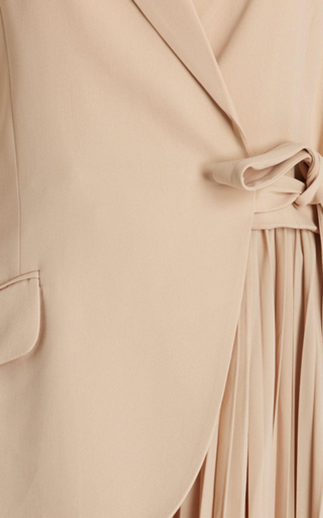 Ambretta Plisse-Detailed Woven Maxi Blazer Dress #5