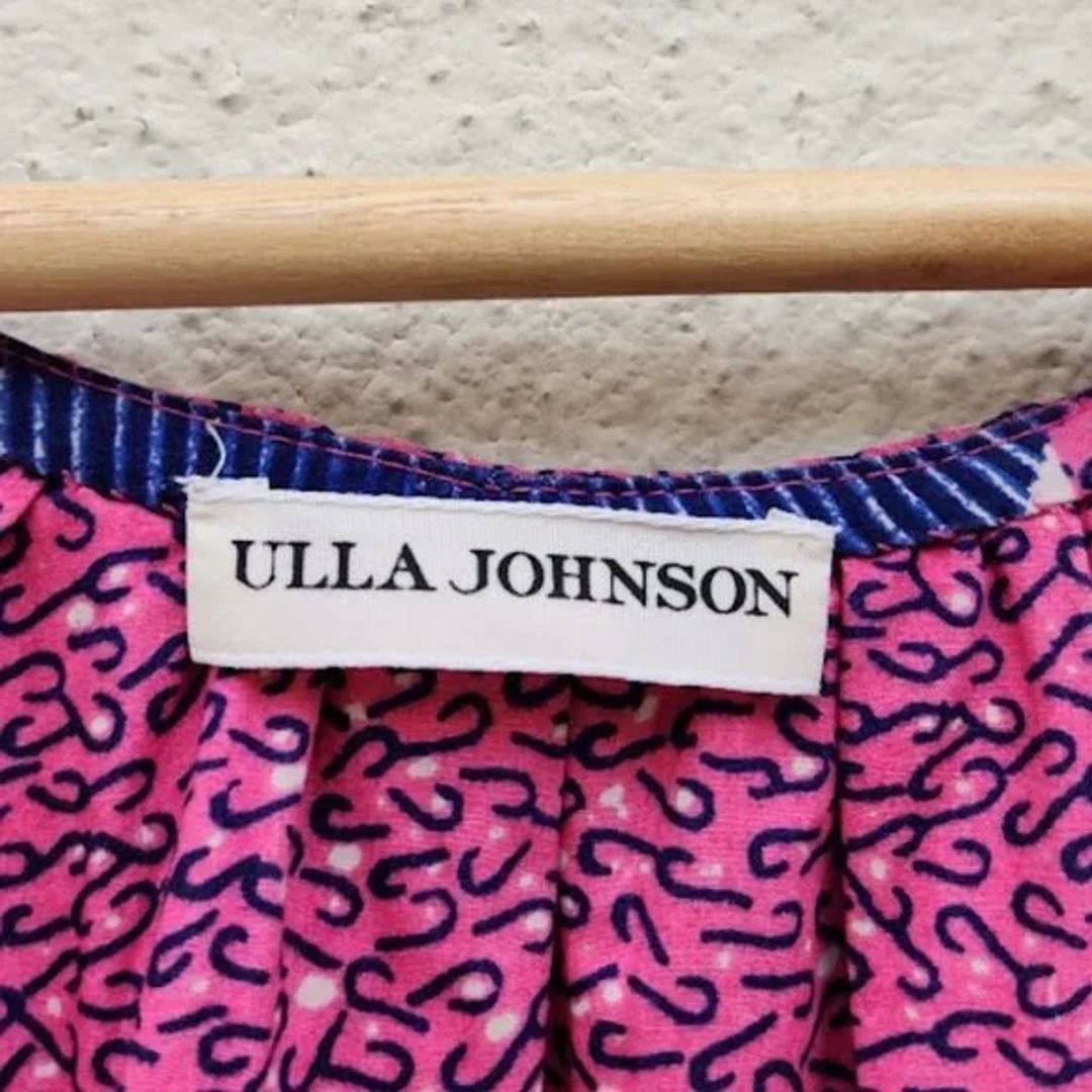 Ulla Johnson Isla Midi Puff Sleeve Dress in Pink