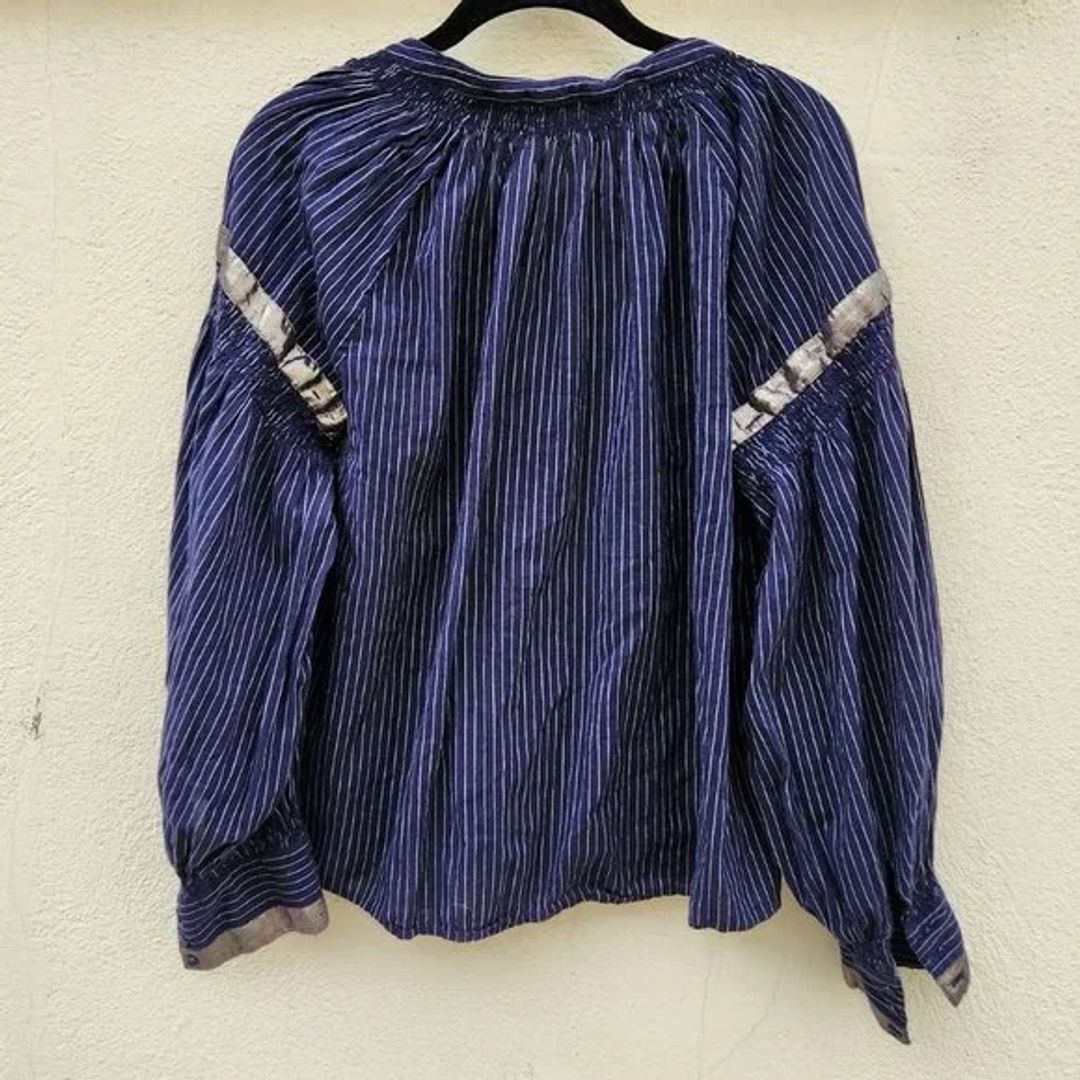 Ulla Johnson Ulla Johnson Kora Shimmer Lace Striped Blouse