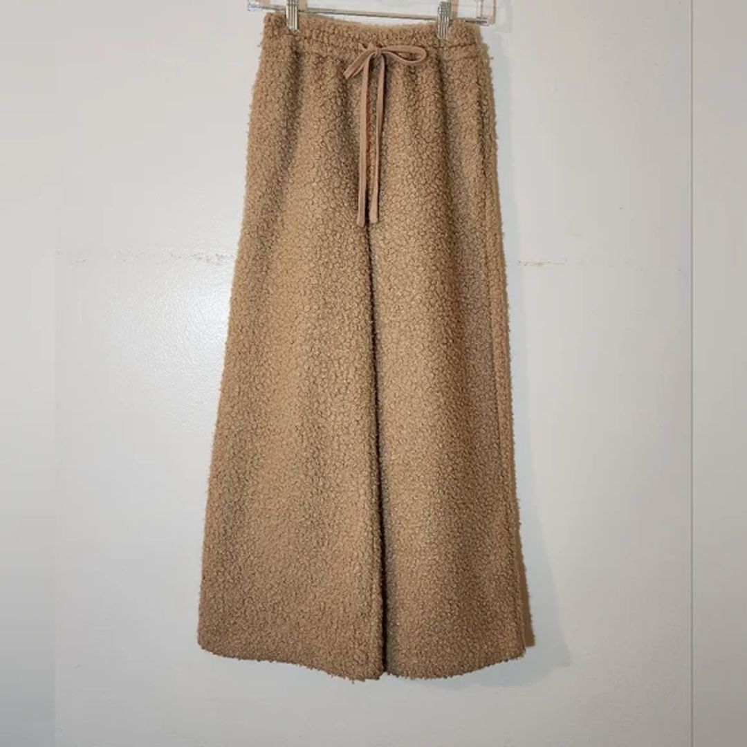 Staud Rabbit Fleece Wide-leg Track Pants In Neutrals