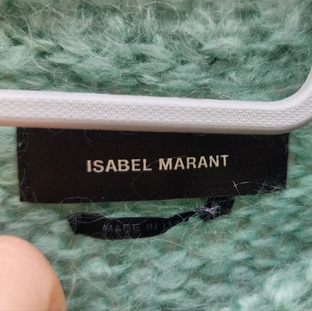 Isabel Marant Chunky Knit Mohair-wool Blend Jumper In Green