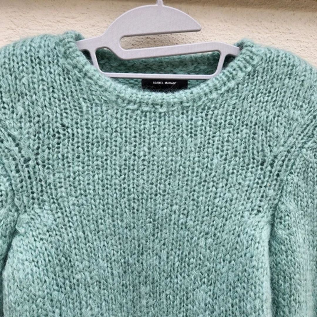 Isabel Marant Chunky Knit Mohair-wool Blend Jumper In Green