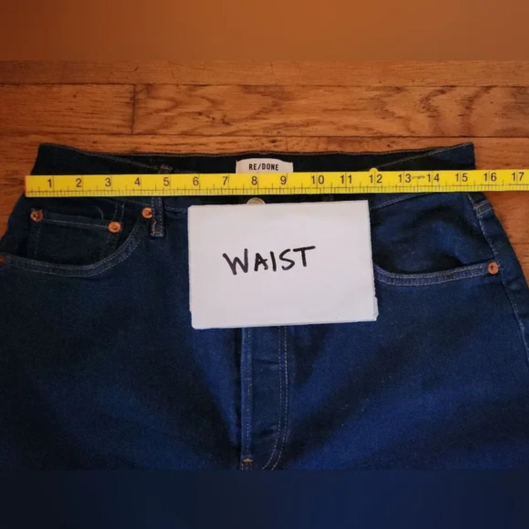 Re/Done Originals 70's Ultra High Rise Wide Leg In Blue