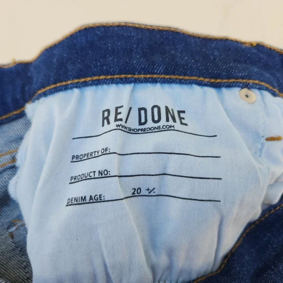 Re/Done Originals 70's Ultra High Rise Wide Leg In Blue