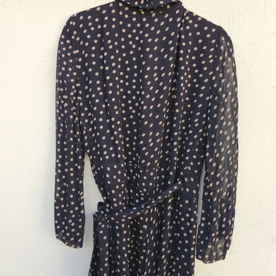 Ganni Polka-dot Georgette Maxi Wrap Dress In Black