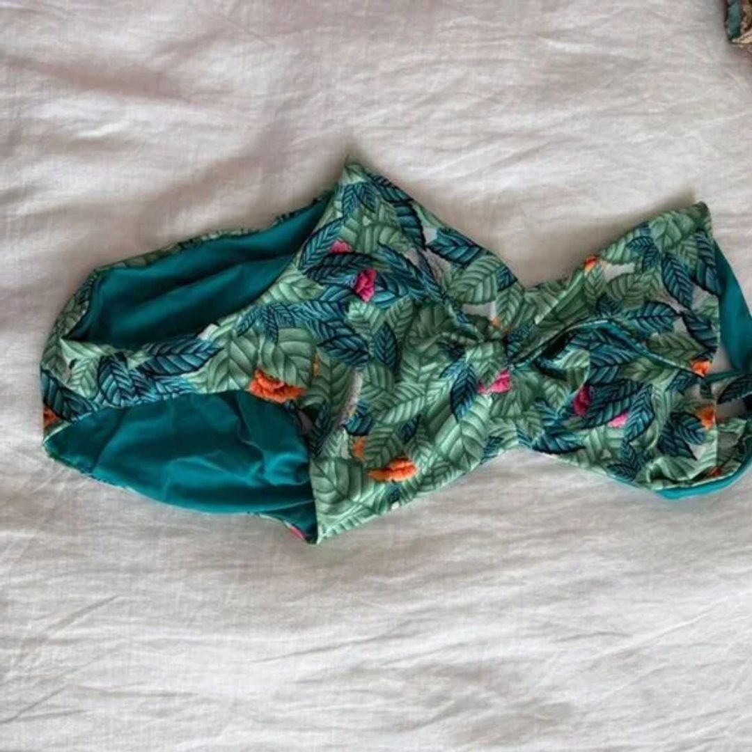 Mara Hoffman Twist One Piece Leaf Swimsuit