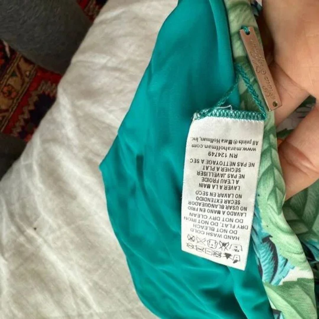 Mara Hoffman Twist One Piece Leaf Swimsuit