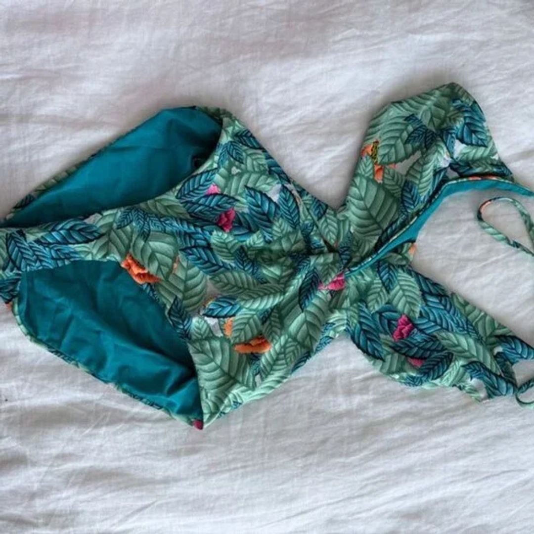 Twist One Piece Leaf Swimsuit