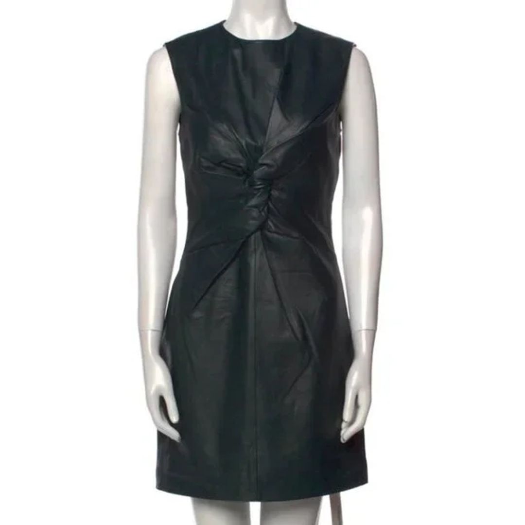 Maje Women's Navy and Green Dress