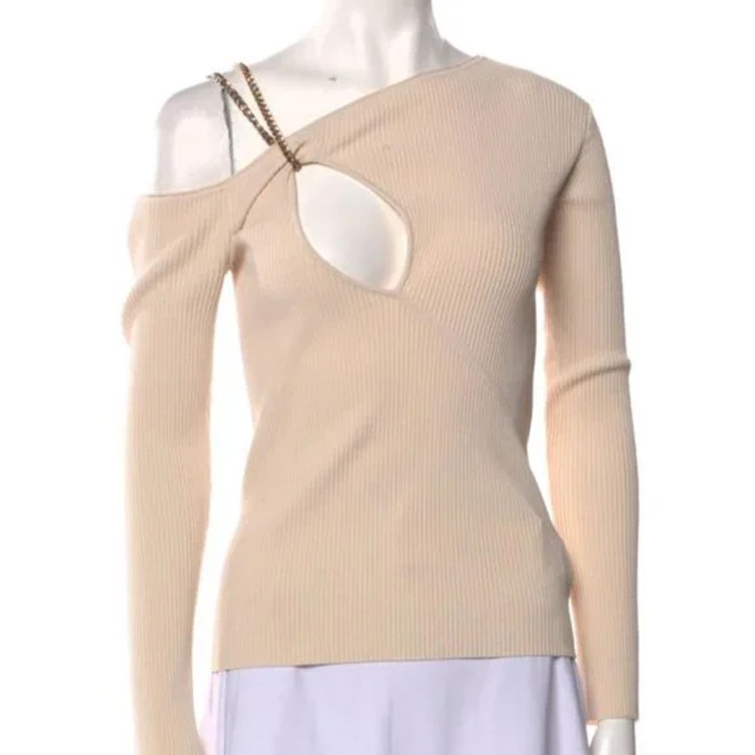 Nicholas Women's Cream and Tan Blouse
