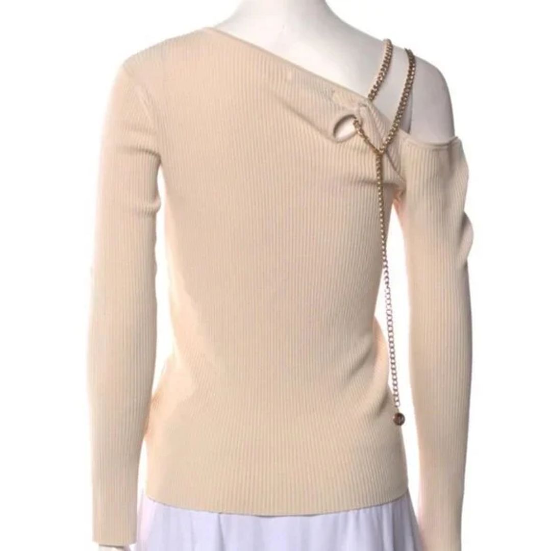 Nicholas Women's Cream and Tan Blouse