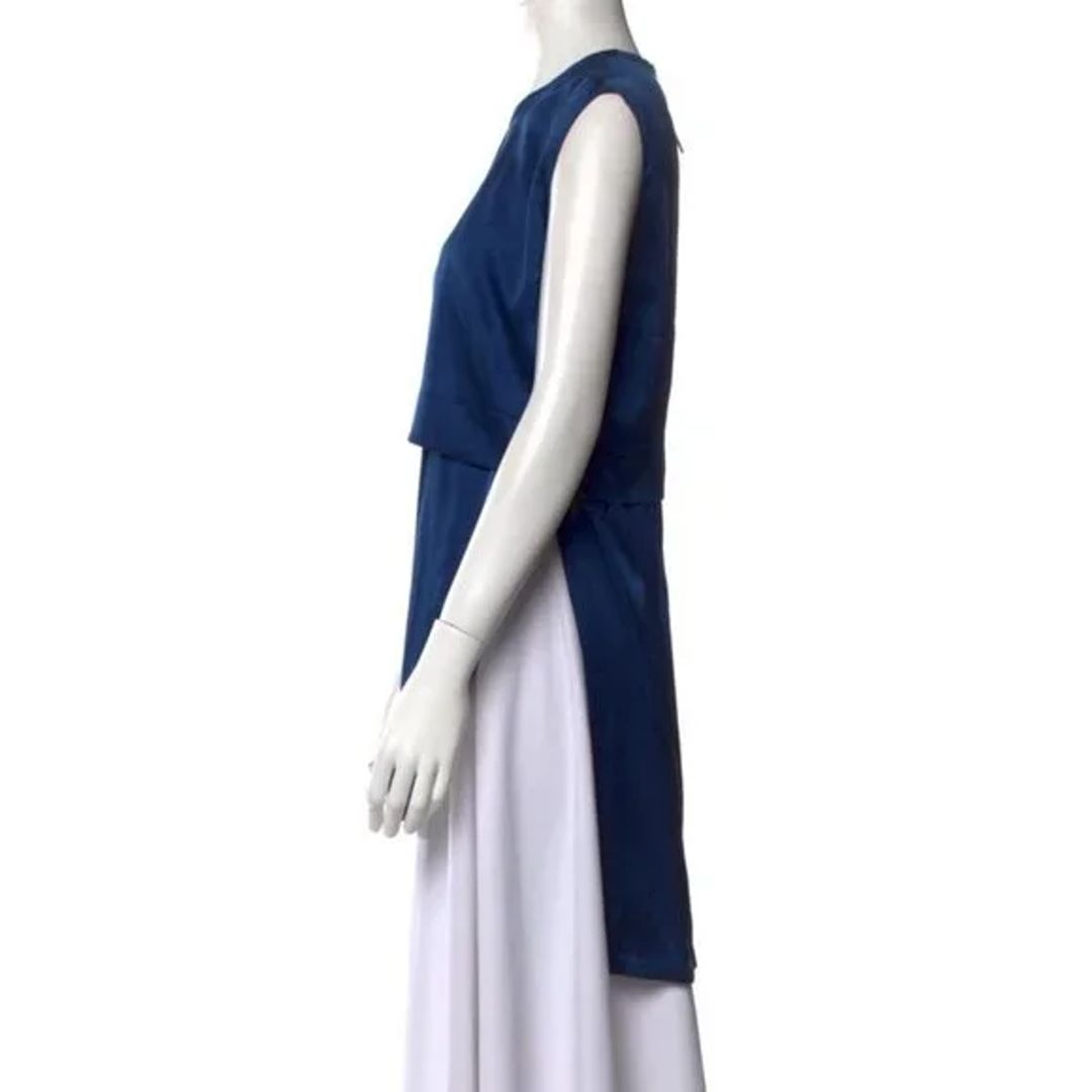 Helmut Lang Women's Blue and Navy Blouse