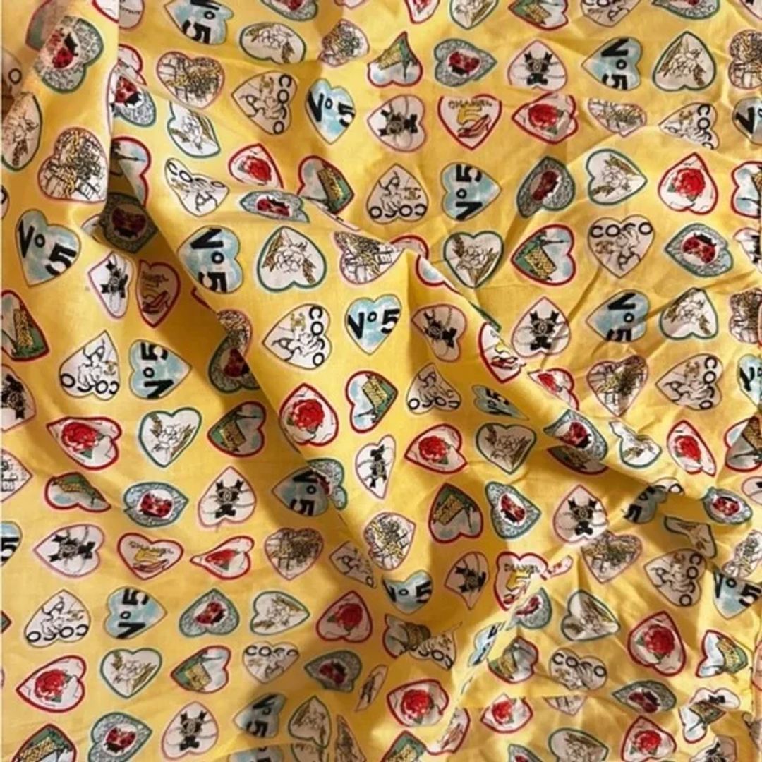 Chanel Heart Print Wrap Skirt