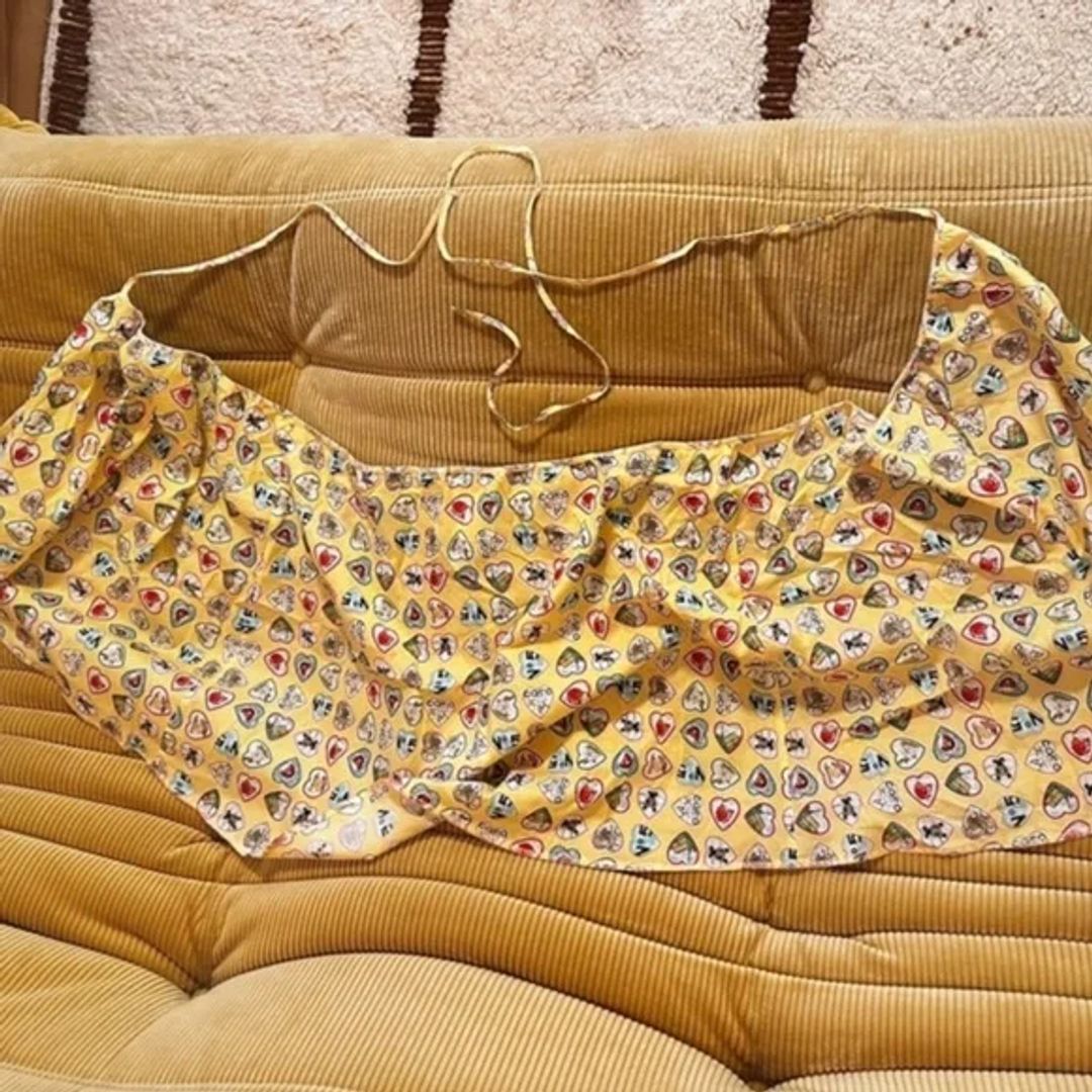 Chanel Heart Print Wrap Skirt