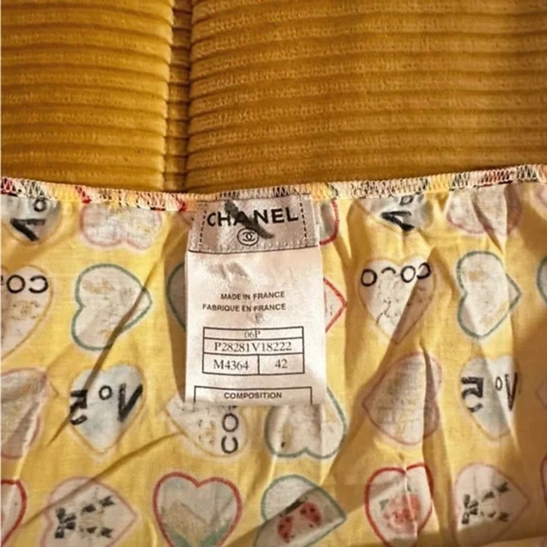 Chanel Heart Print Wrap Skirt