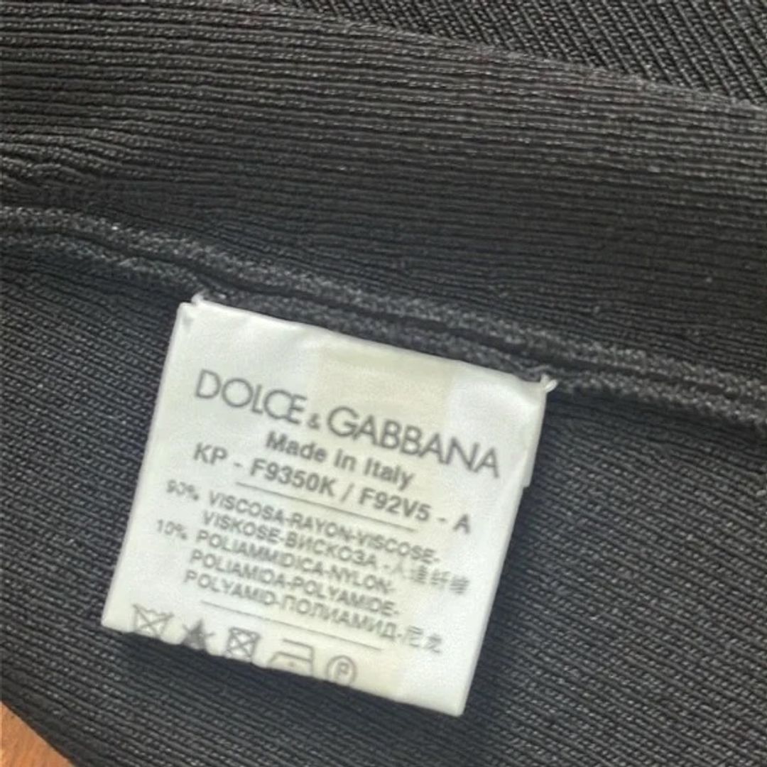 Dolce & Gabbana Black Double V-Neck Viscose Top