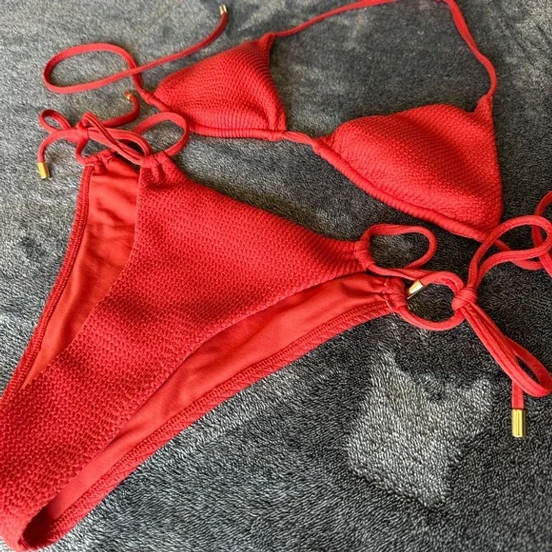 Monday Swimwear Red Bikini Set