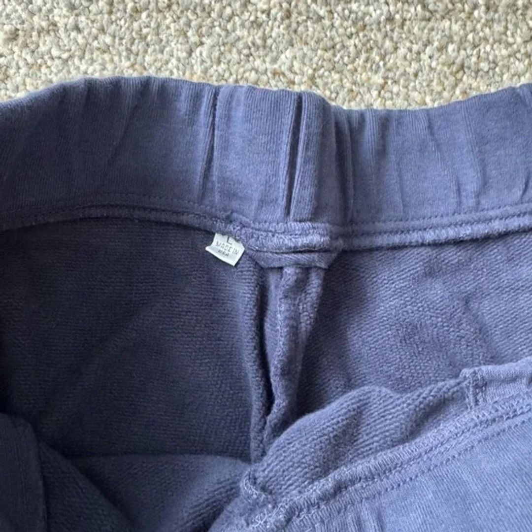 Left on Friday Cropped Trendy Sweatpants in Blue