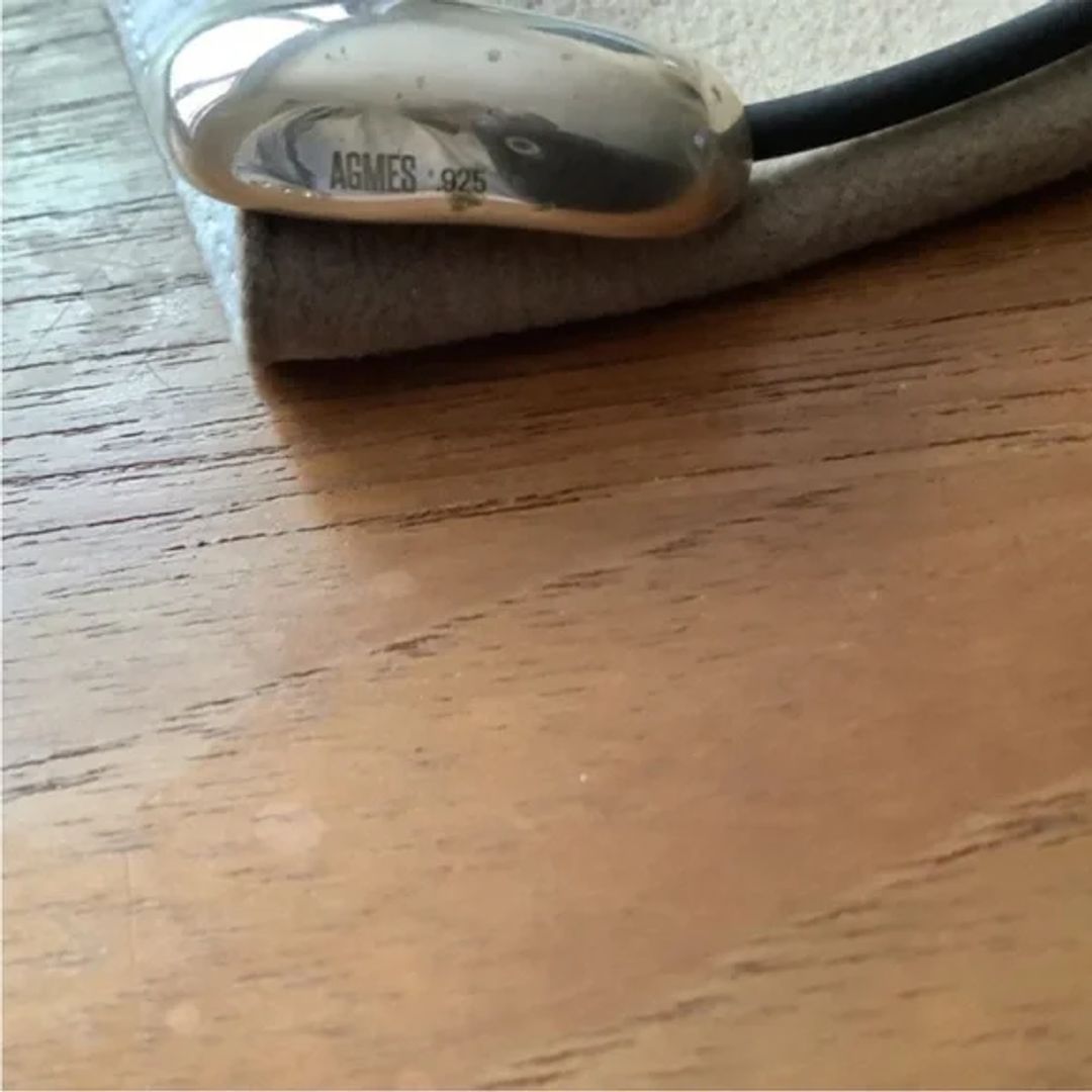 AGMES Sterling Silver Abstract Sculpted Heart Pendant Necklace