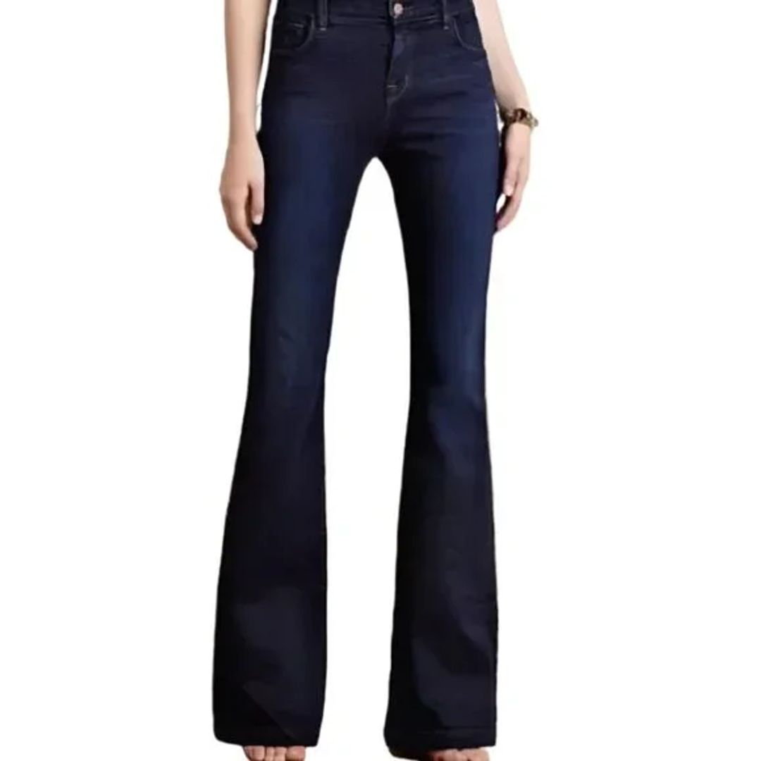 Dark Blue Flare Jeans, Power Stretch
