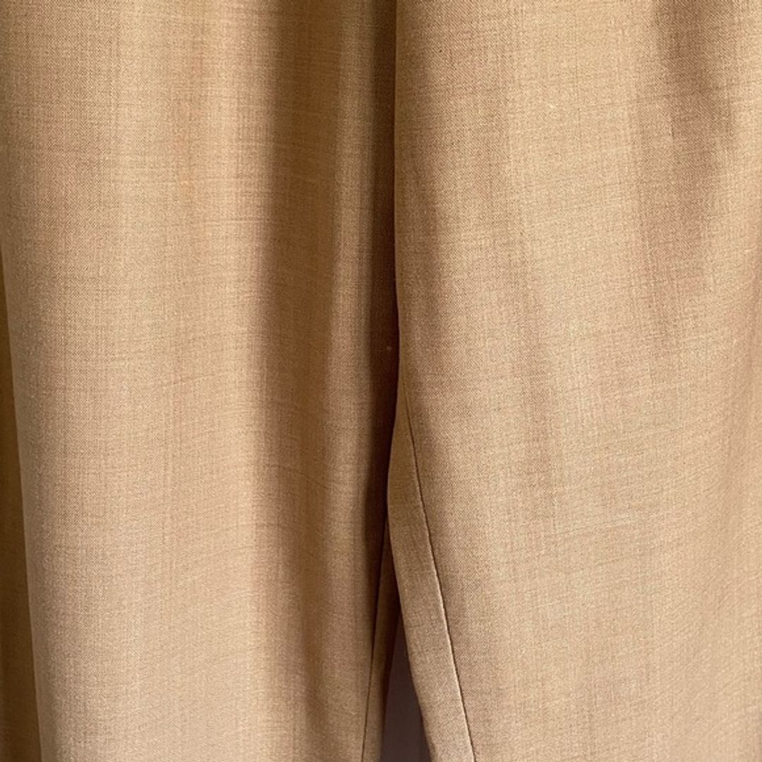 Tibi Buff Tan Tropical Wool Pull On Pant