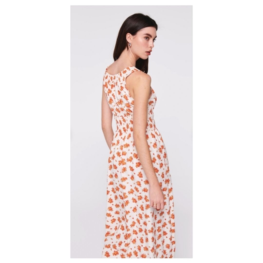 NWT Aligne Helaine Shirred Waist Midi Dress