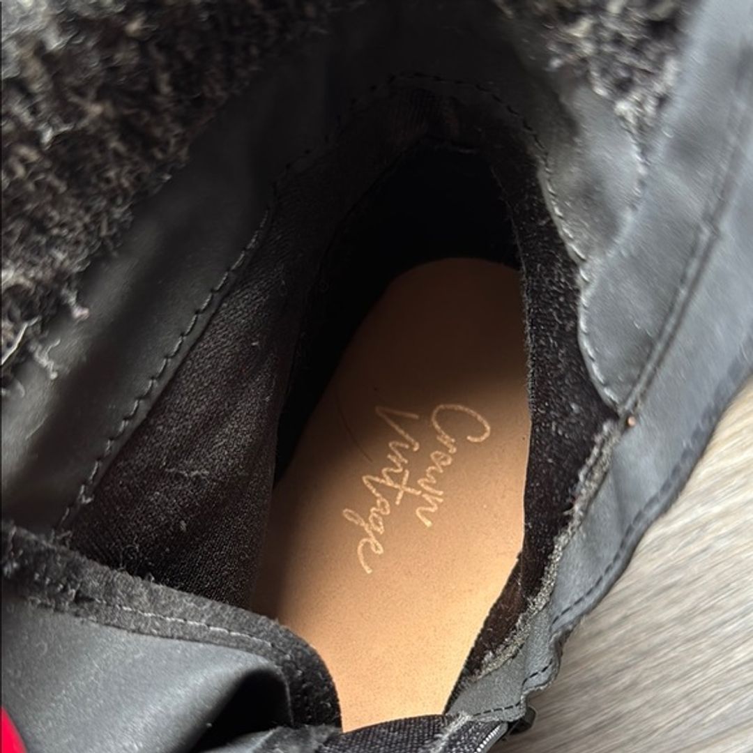 Crown Vintage Black Arctic Bootie with Lace-Up and Zip Design