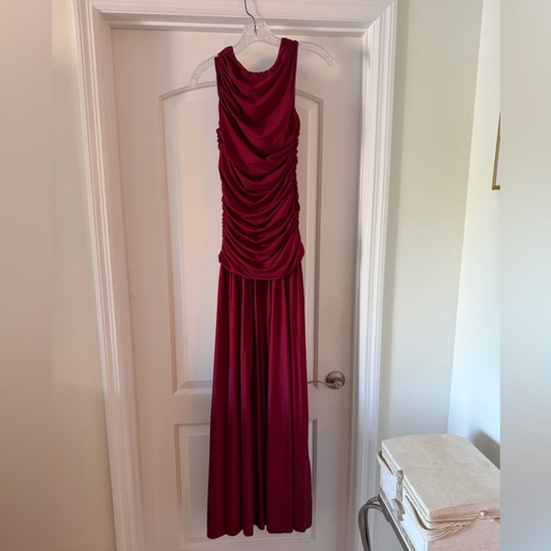 SIEDRES Burgundy Maxi Dress