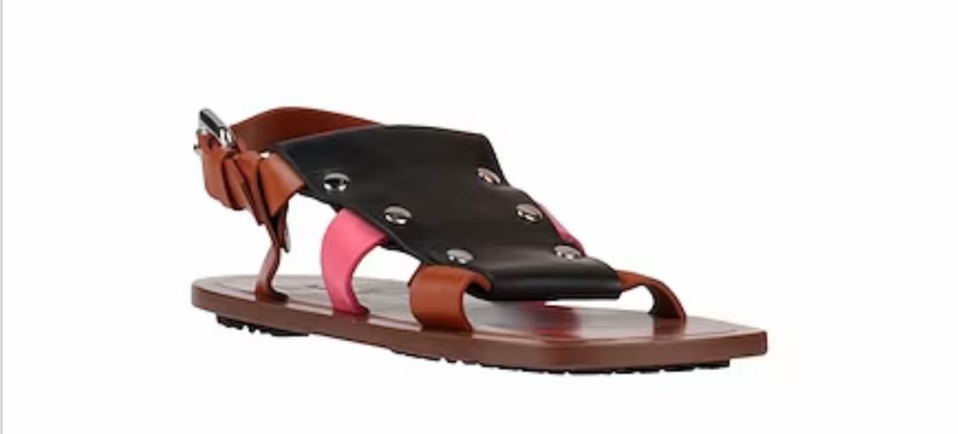Plan C Color-block Leather Sandals