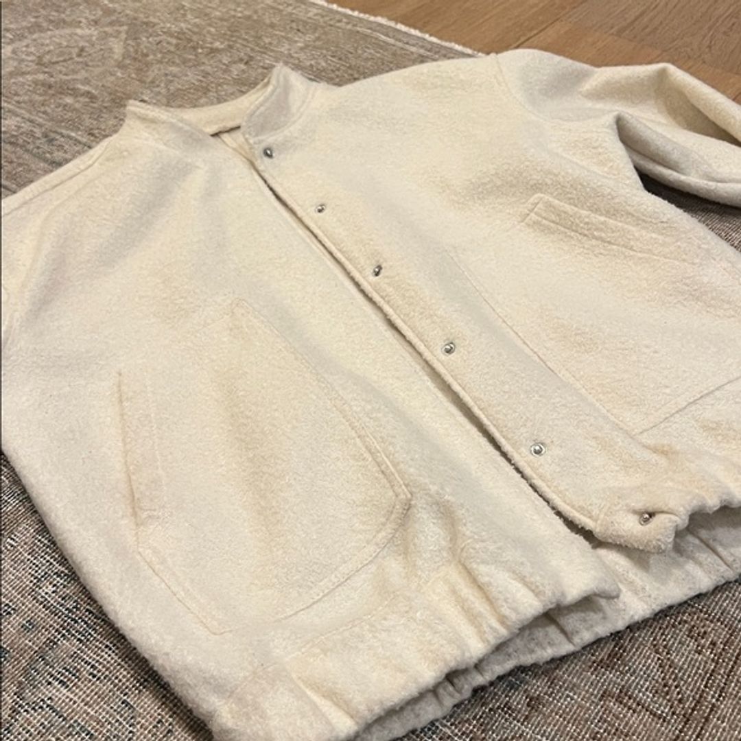 Vintage Cream Bomber Jacket