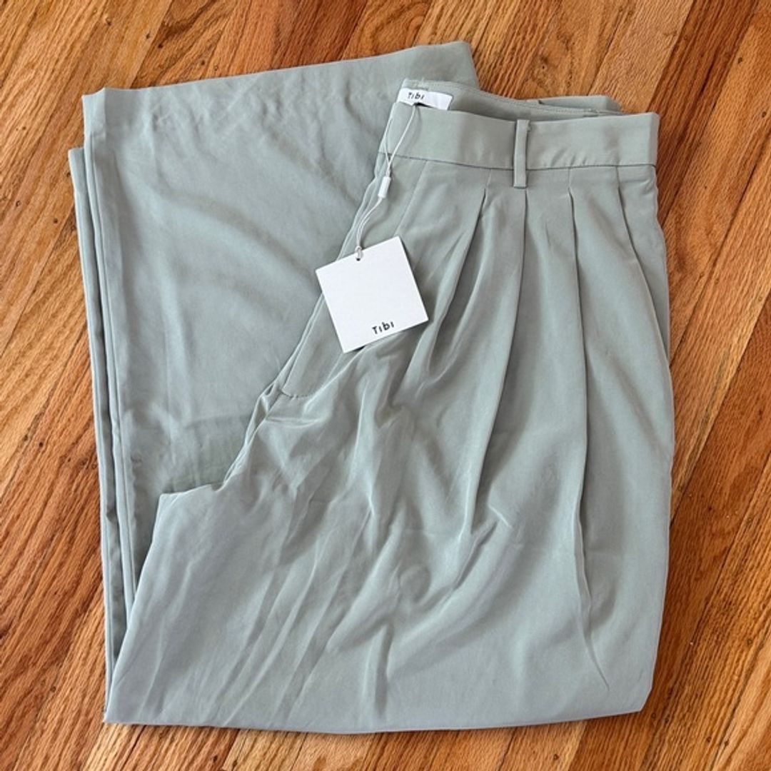 NWT Tibi Relaxed Suiting Triple Pleat Pant