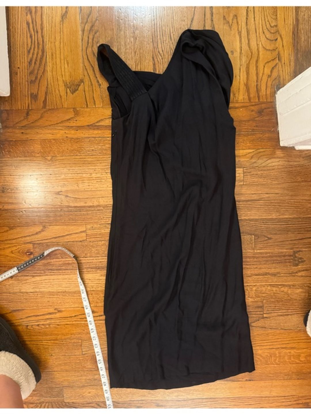 Vivienne Westwood Vintage Black Draped Midi Sheath Dress