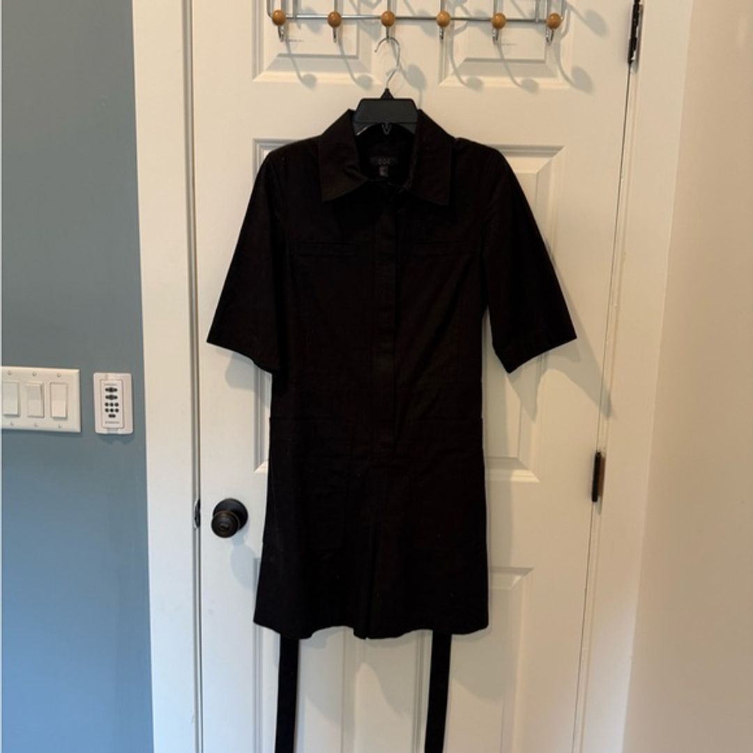 COS Cotton Twill Denim Romper Black