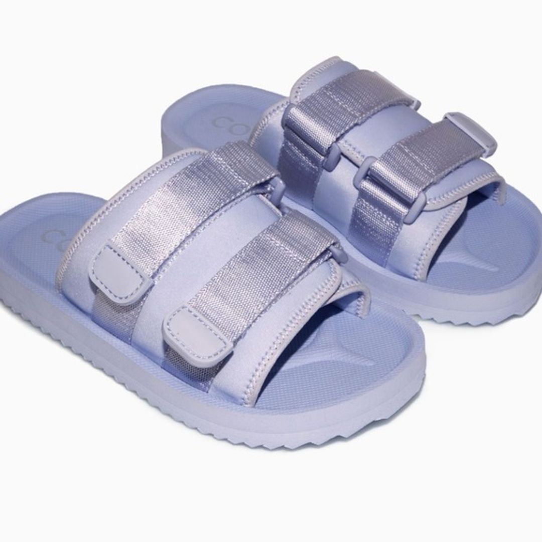 COS Multi-Strap Blue Slides (Size 9)