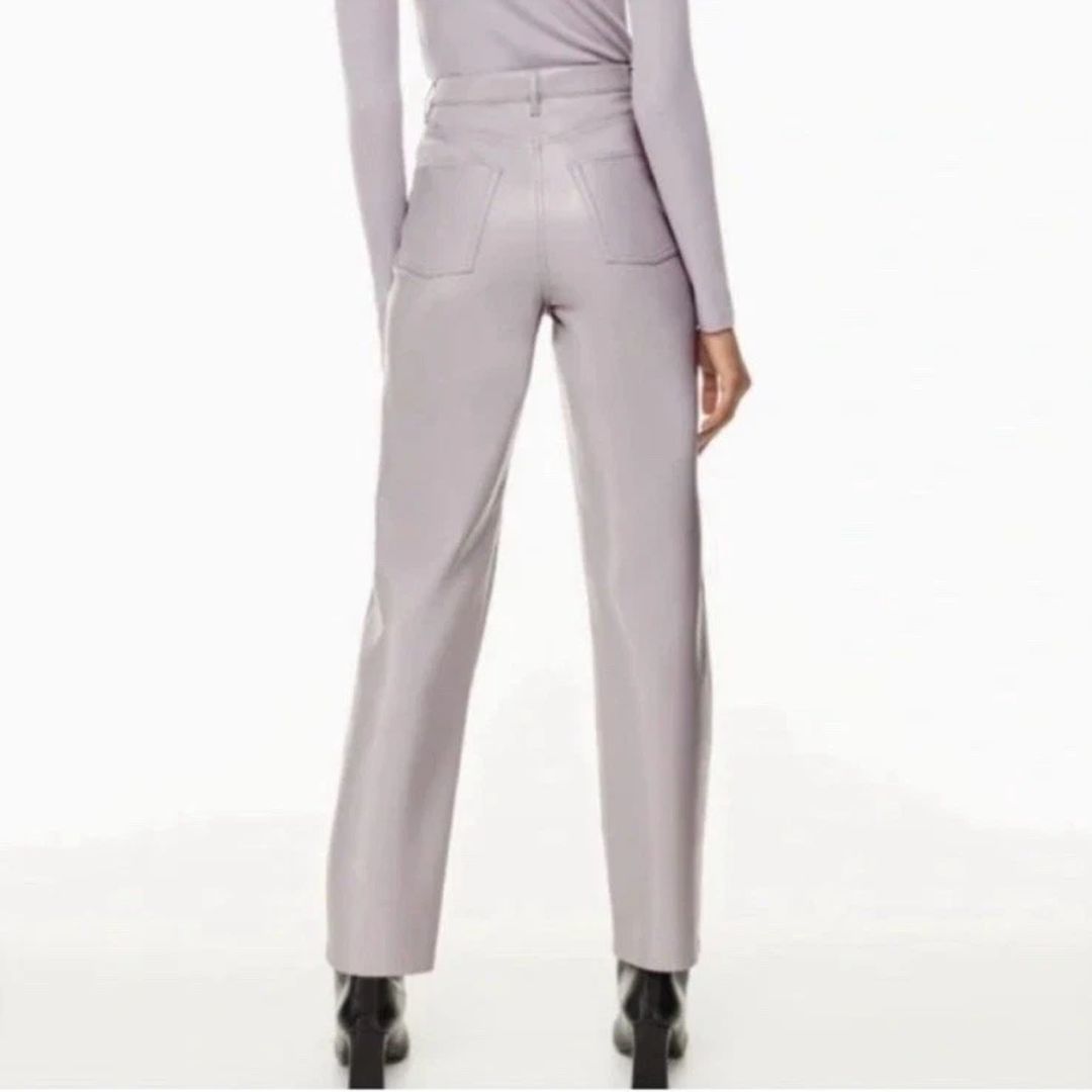 Aritzia Wilfred The Melina™ Leather Pants Morado Grey size 14