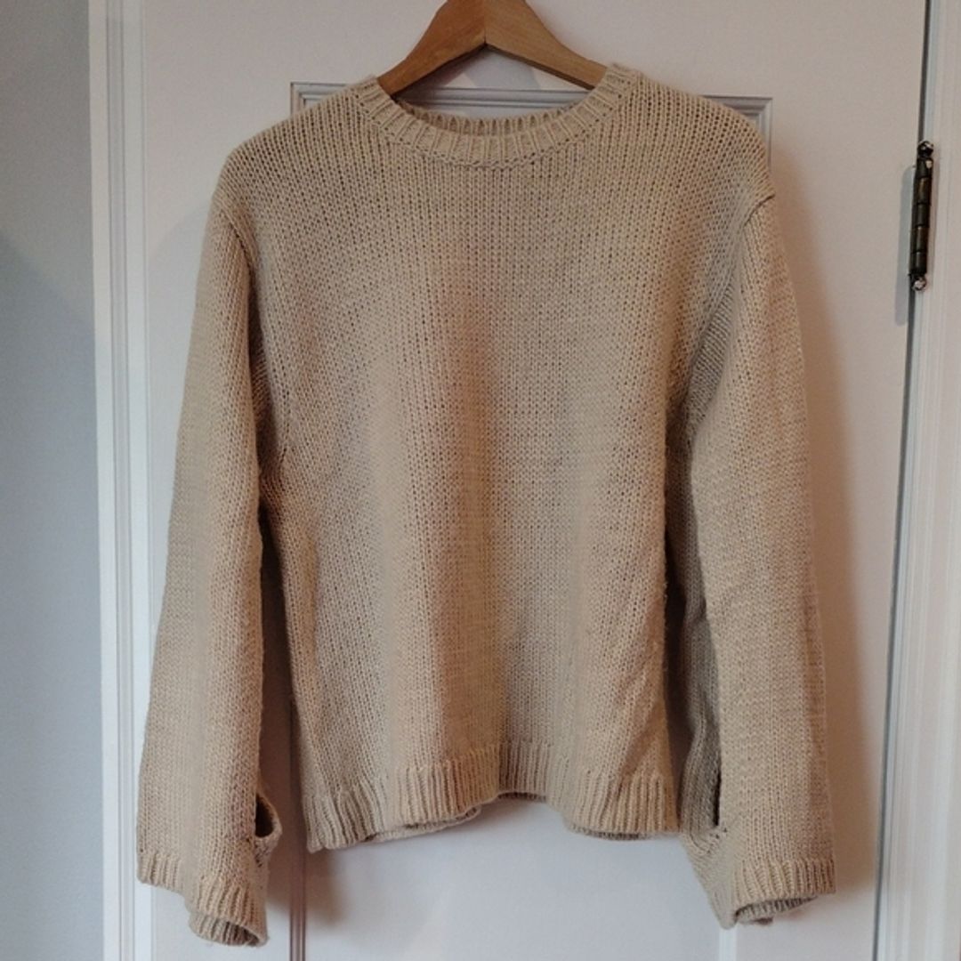 Zara Limited Edition Split Sleeve Wool Alpaca Sweater