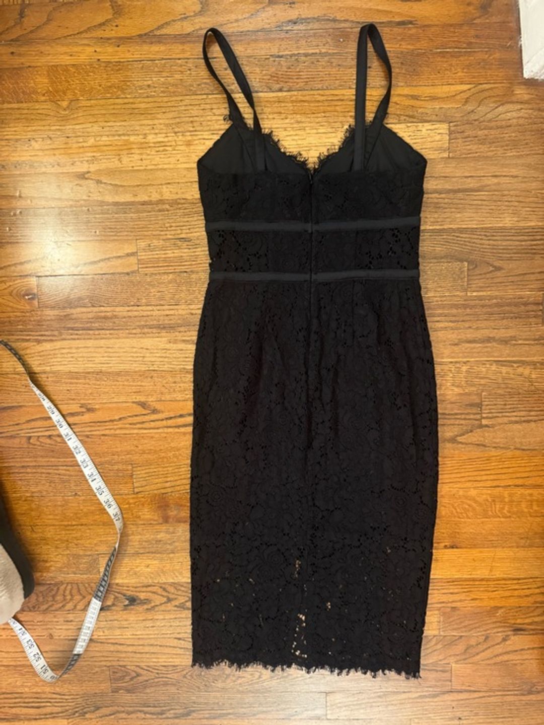 Express Black Lace Bustier Corset Midi Bodycon Dress