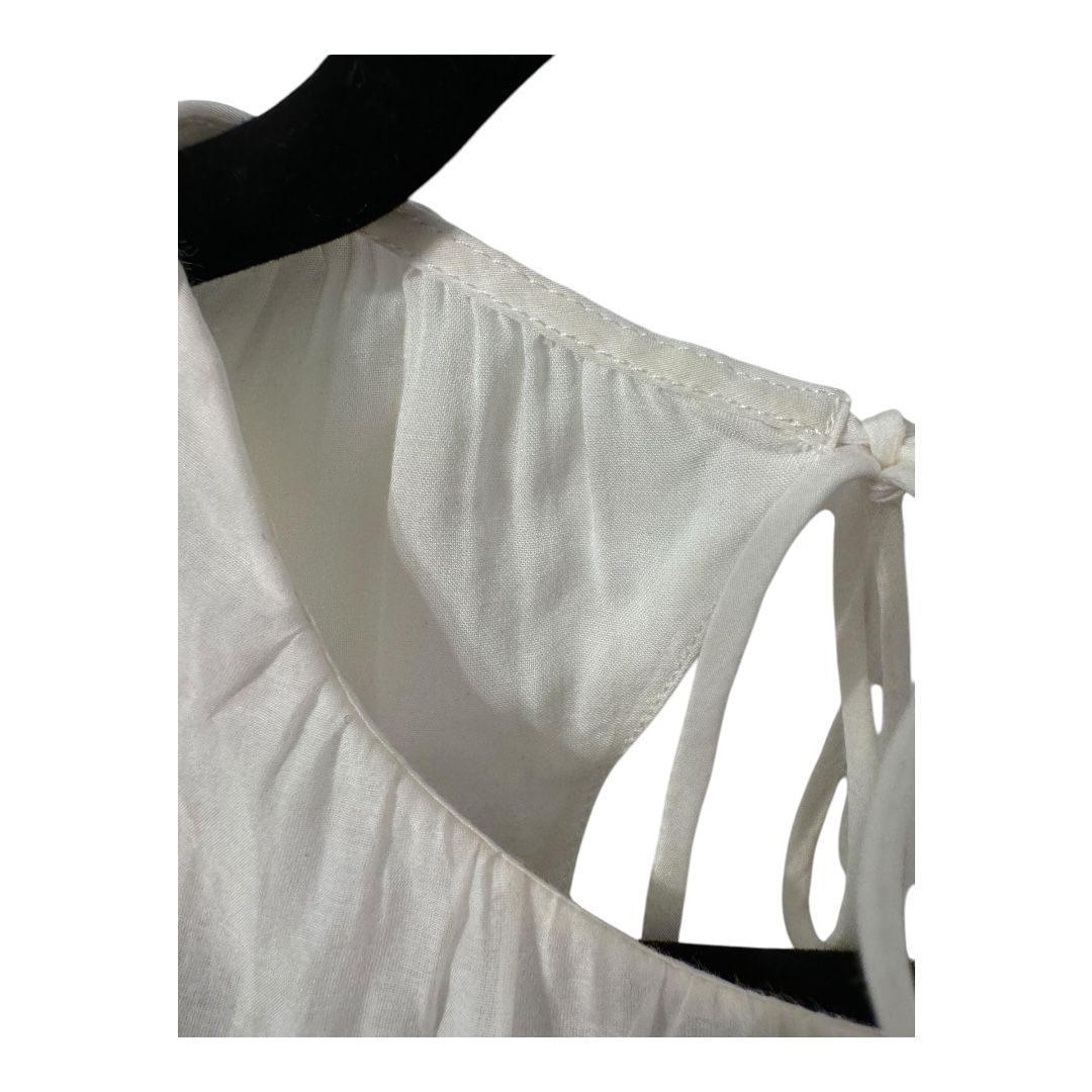 SIR The Label Emme Tiered White Sleeveless Maxi Dress