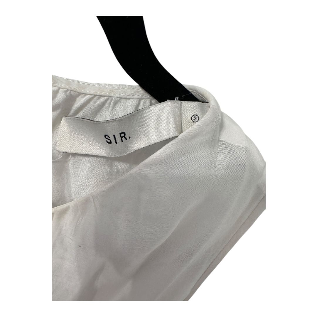 SIR The Label Emme Tiered White Sleeveless Maxi Dress